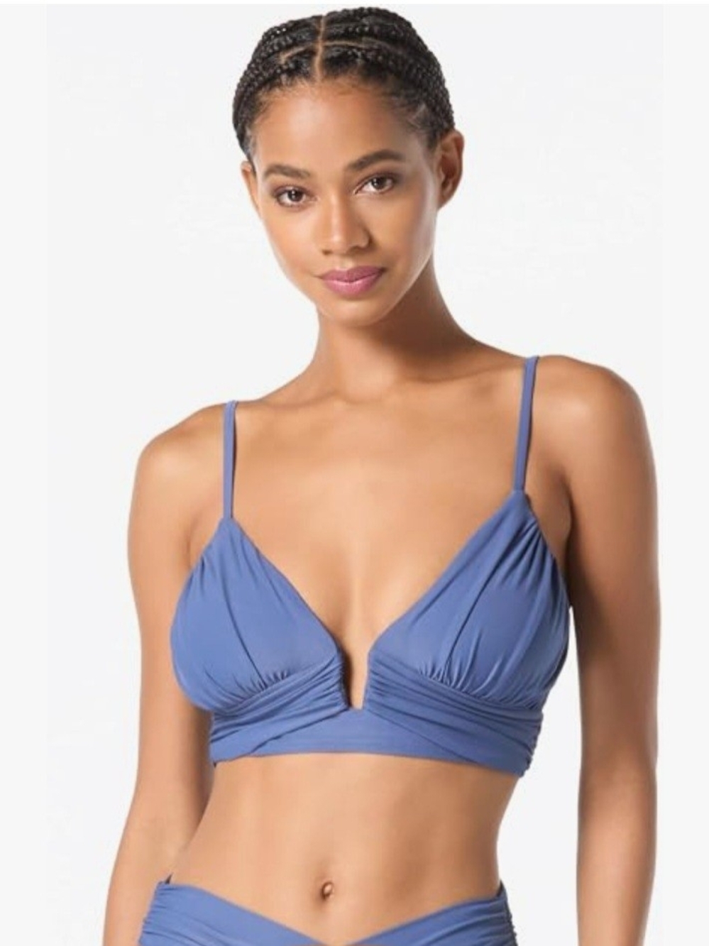 Michael Kors Women's Draped Plunge Bikini Top